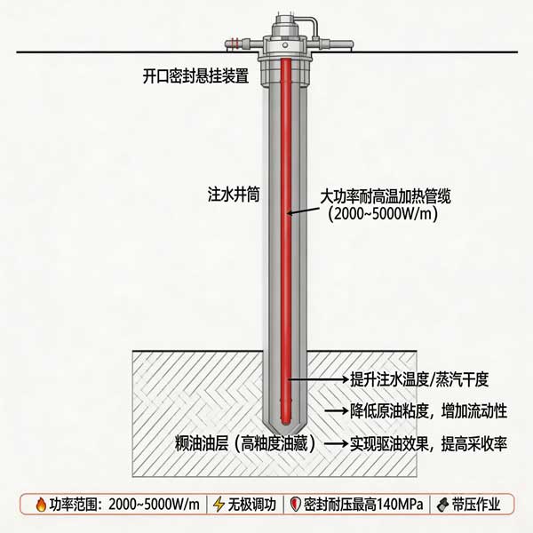 蒸汽驱油工作原理示意图